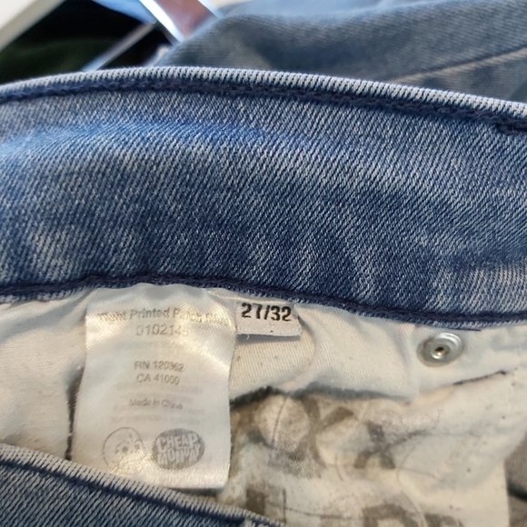 📣2/40$📣 CHEAP MONDAY shinny jeans size 27 - Picture 8 of 10